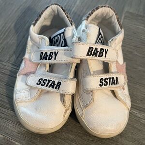 Golden Goose Baby White and Pink Kids Shoes
